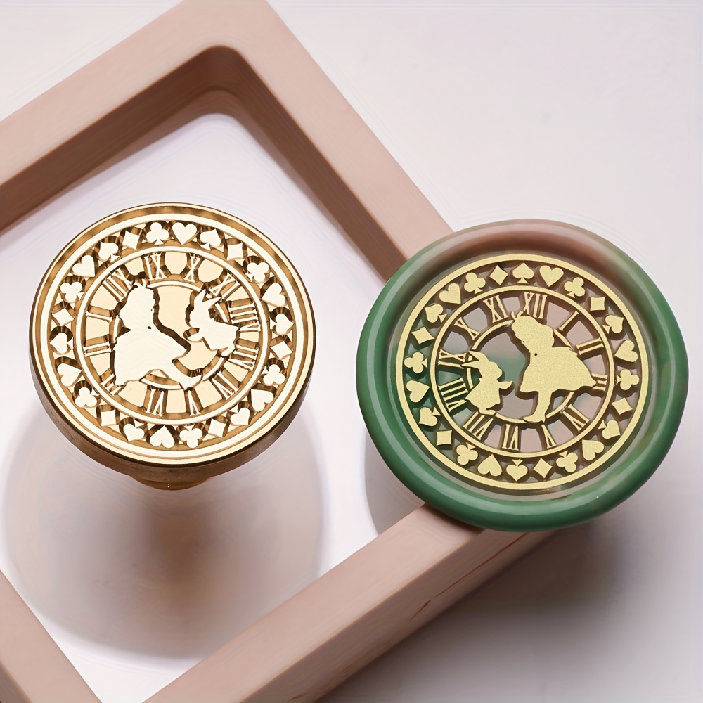 vintage fairy tale series wax seal stamps set of 1 round copper sealing stamp heads for wedding invitations valentines day cards envelopes and diy crafts seal decor