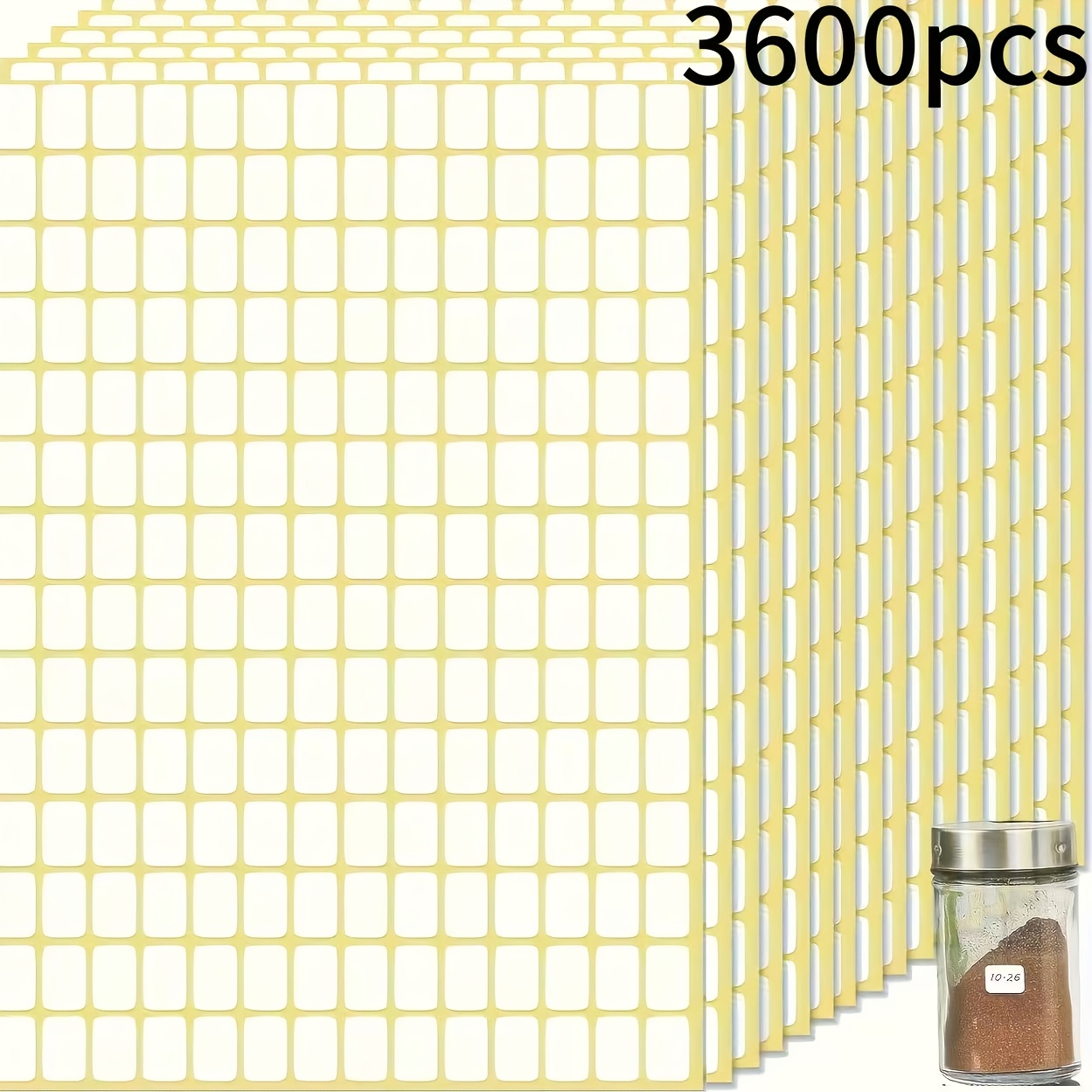 TEMU 3600 étiquettes petites blanches , étiquettes de prix amovibles, adaptées aux boîtes de , boîtes, dossiers, enveloppes, bureaux scolaires,