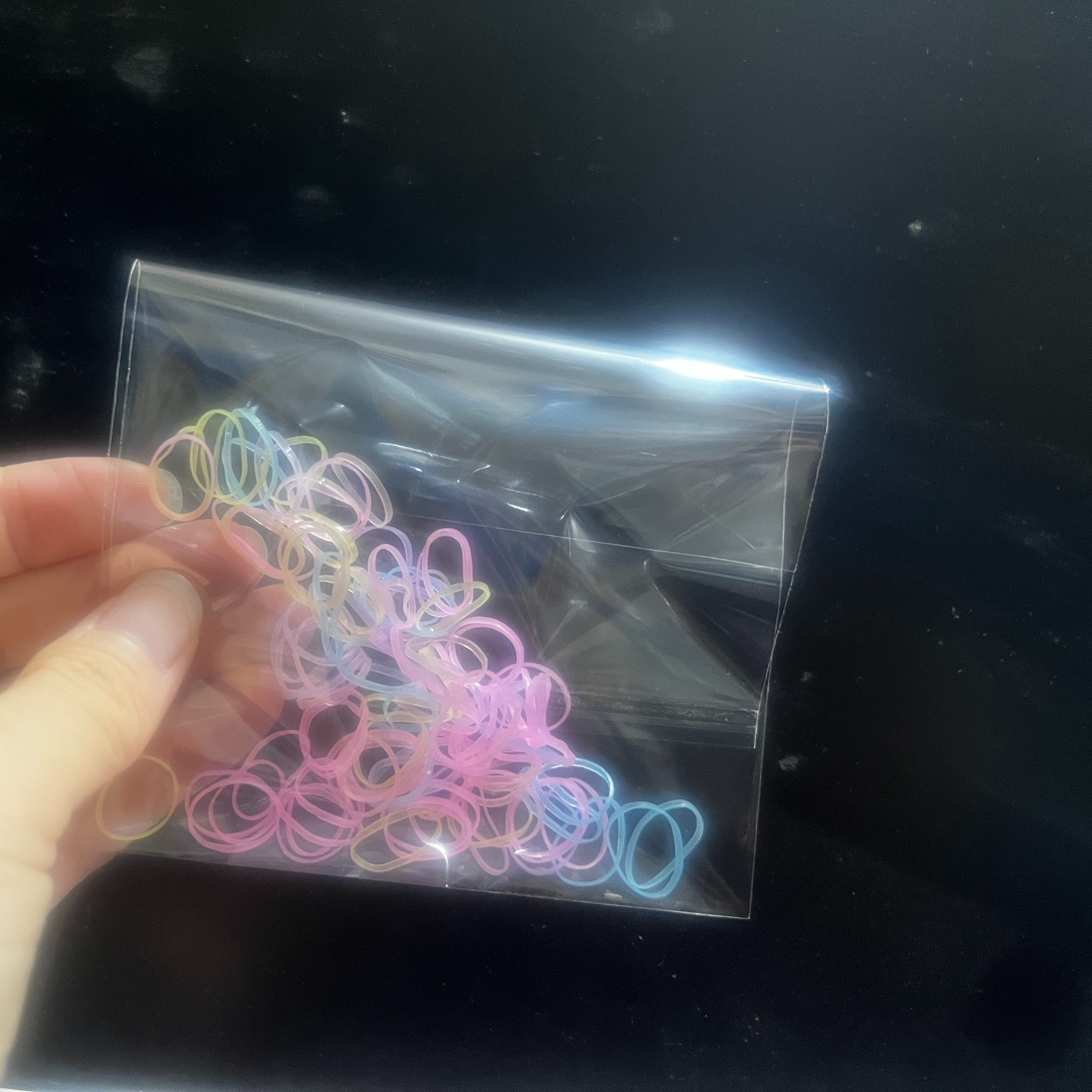 TEMU 100pcs Wedding Hair Bands - , Purple, Green, Yellow, Orange, Red, Clear - Elastic Hair Ties For , Durable Fabric Bands, Vibrant Colors, Event ,