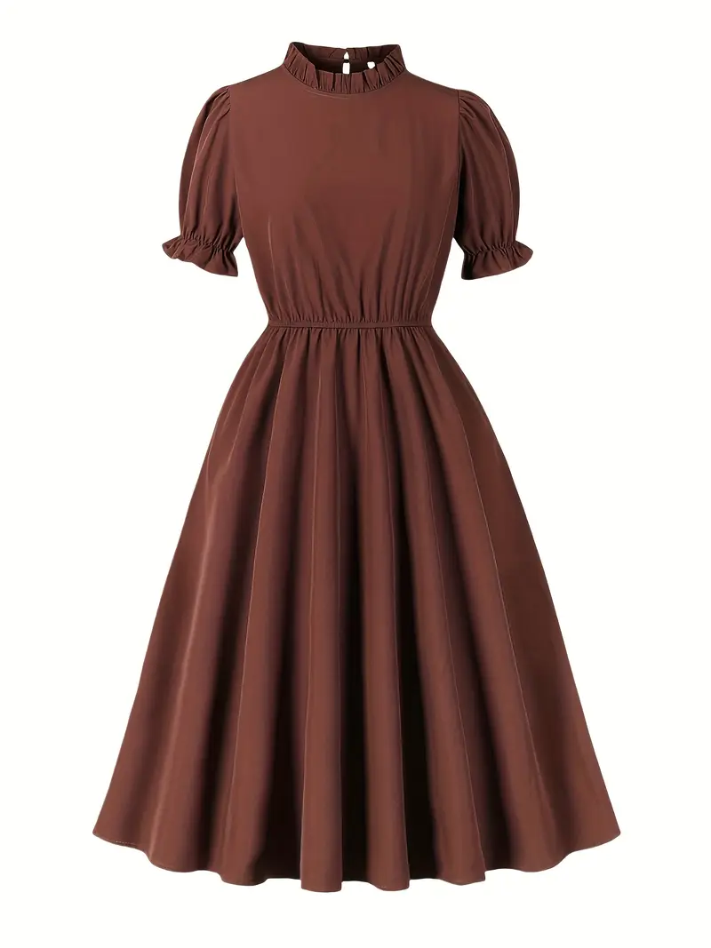 womens vintage elegant flared a line dress short sleeve - Temu United Arab Emirates womens vintage elegant flared a line dress short sleeve - Temu United Arab Emirates