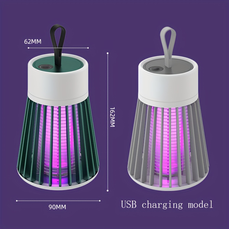 TEMU 2pcs Outdoor And Indoor Fly Killer - Usb Charging Version/usb Plug-in Killer Fly Trap, Led Killer Light Insect And Killer, With Hanging Ring,