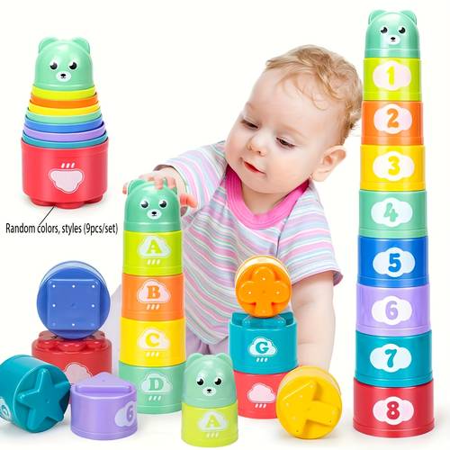 track toy grasping training toy stacking puzzle toy exercise hand fine motor skills random color