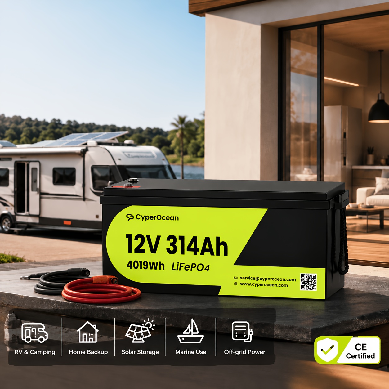 12.8v 314ah Lifepo4 Deep Full Safety Protection Low Self- Lithium Battery For Mobility Wheelchair Instrument Home Healthcare Emergency Power Storage