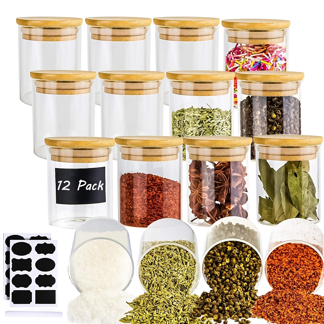 

65 Round Glass Sealed Storage Jar Set