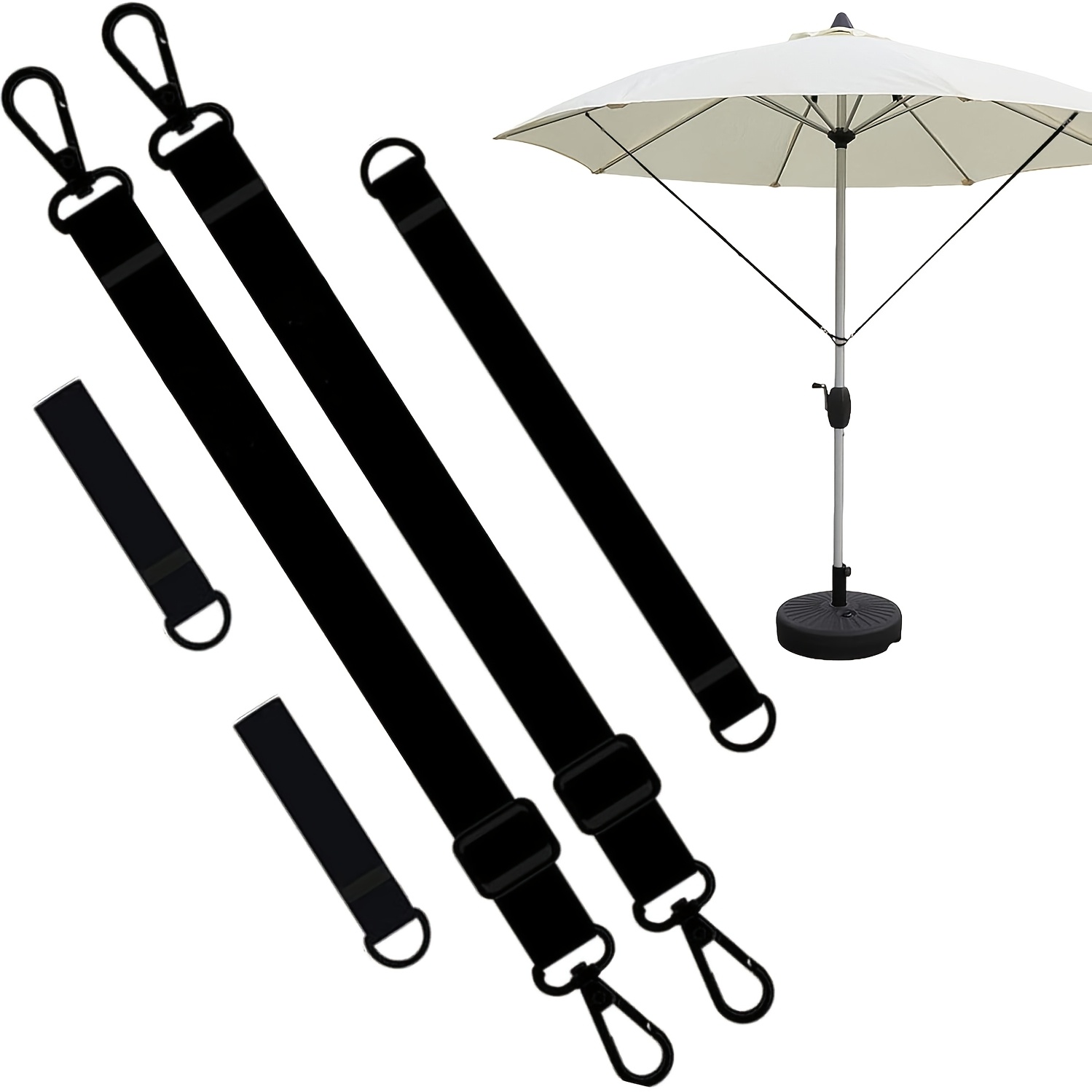 5pcs Fixed Straps For Large Outdoor Umbrella, For Parasols, Parasol Strap, Wind Resistant Safty Straps For Cantilever Parasols Strong Fixed Strap For Garden Umbrella