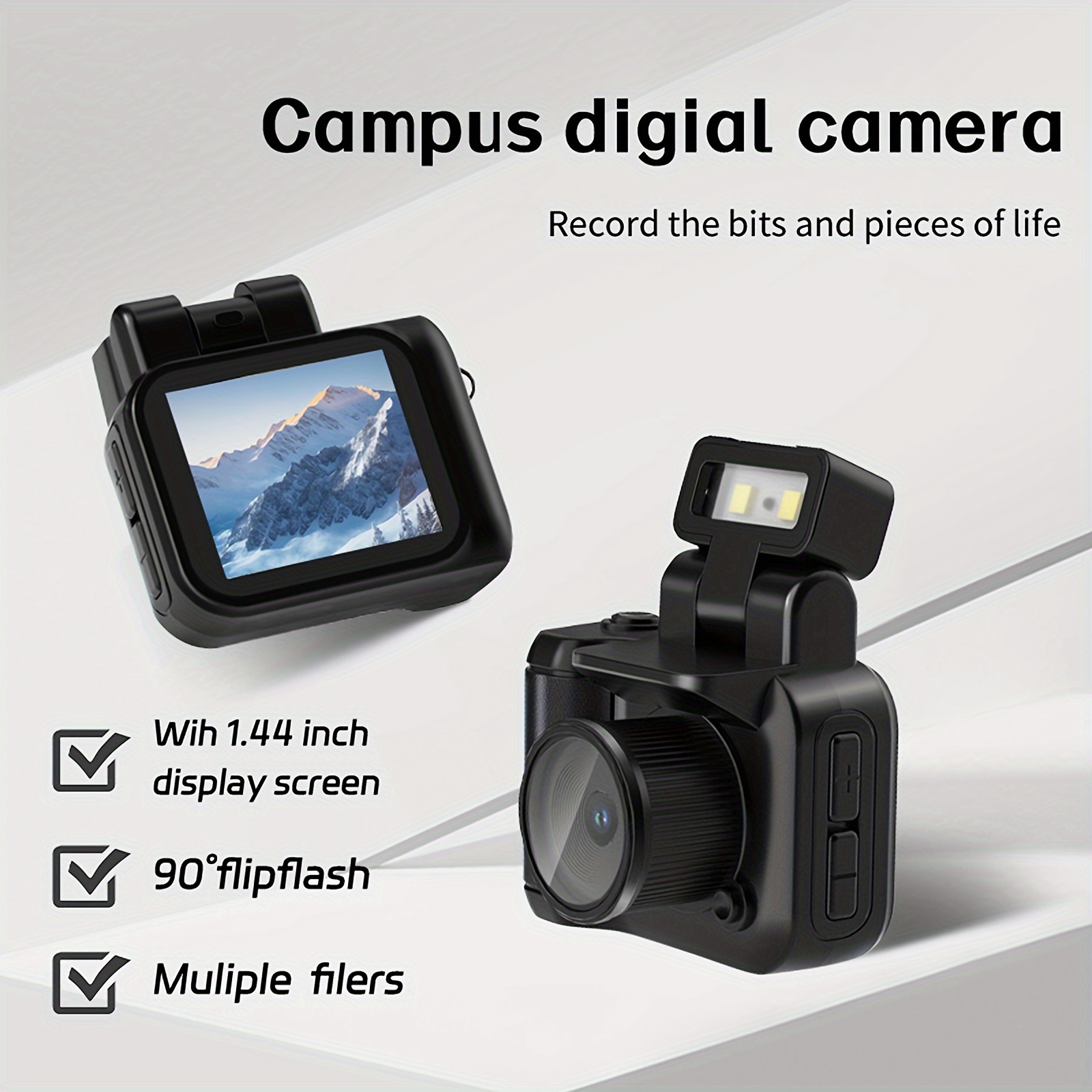 

1080p Digital Camera Miniature Portable Card Camera, Photo And Video With 32g Card, 1 Pixel, Comes With Flash, A Must-have Good Gift!