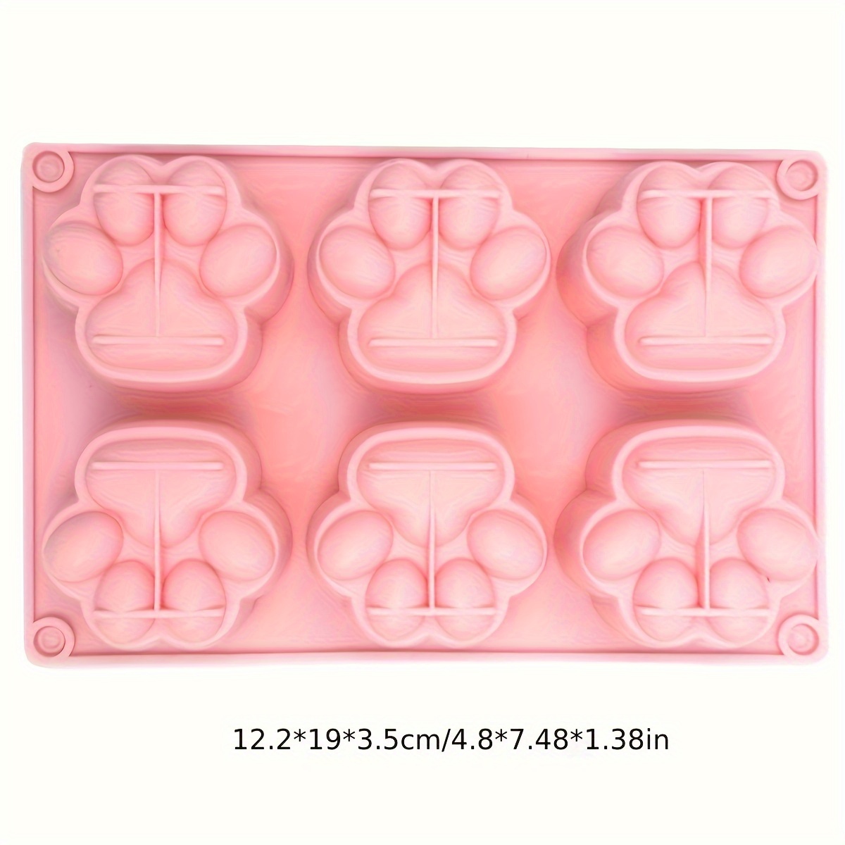 TEMU 3d Pink Cat Paw Silicone Candle Mold, Animal Paw Cute Paw Resin Handmade Gift Making, Kitten Paw Diffuser Stone Plaster Craft Kit, Desktop Fun