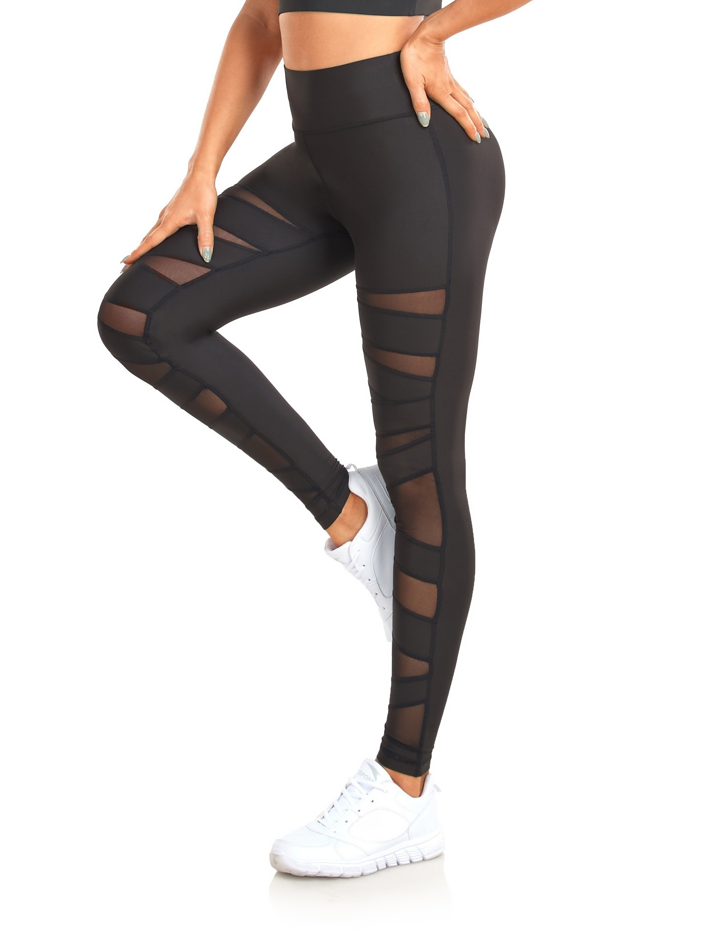 leggings transparent stripes