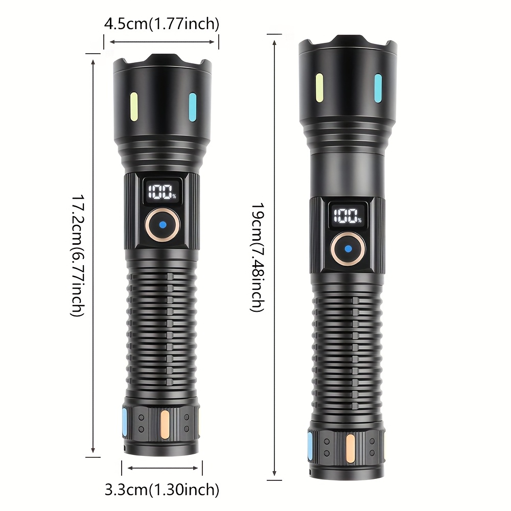 USB Rechargeable Powerful LED Flashlight with Long Range 800m