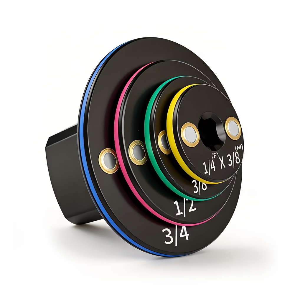 TEMU Adaptateur de douille, douille à chocs à profil bas compatible avec clé à chocs pour espaces , maintien magnétique puissant amélioré, 3/8" à