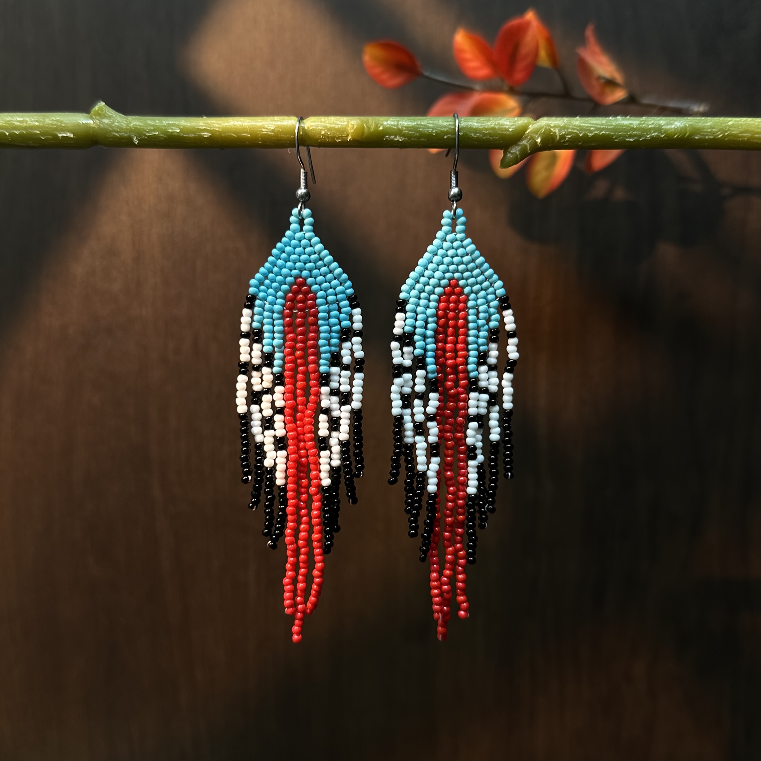 Creative Bohemian Colorful Bead Dangle Earrings