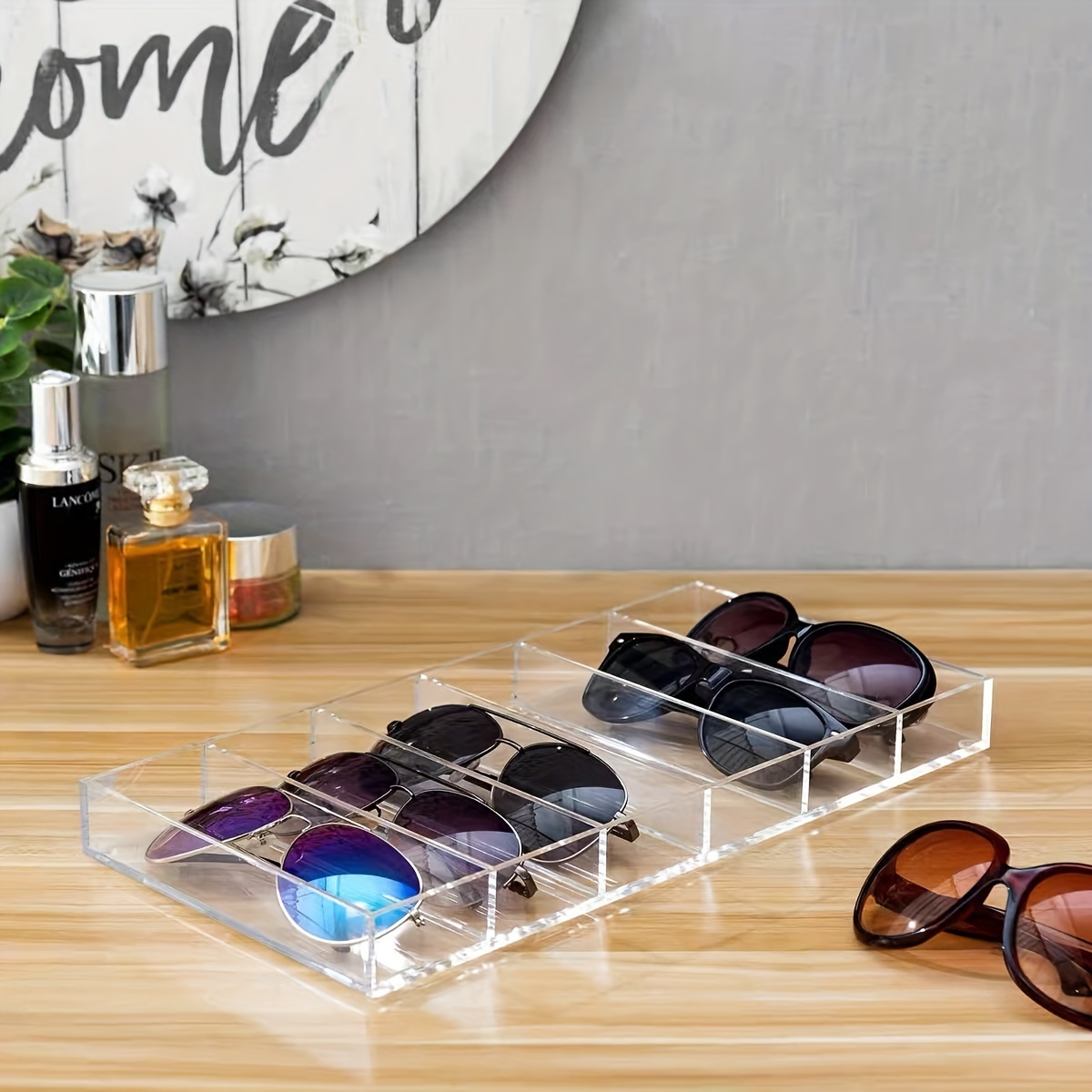 

Transparent 6 Grids Glasses Storage Case, Acrylic Sunglasses Box, Eyewear Display Frame, For Store & Home, For Cosmetic & Jewelry