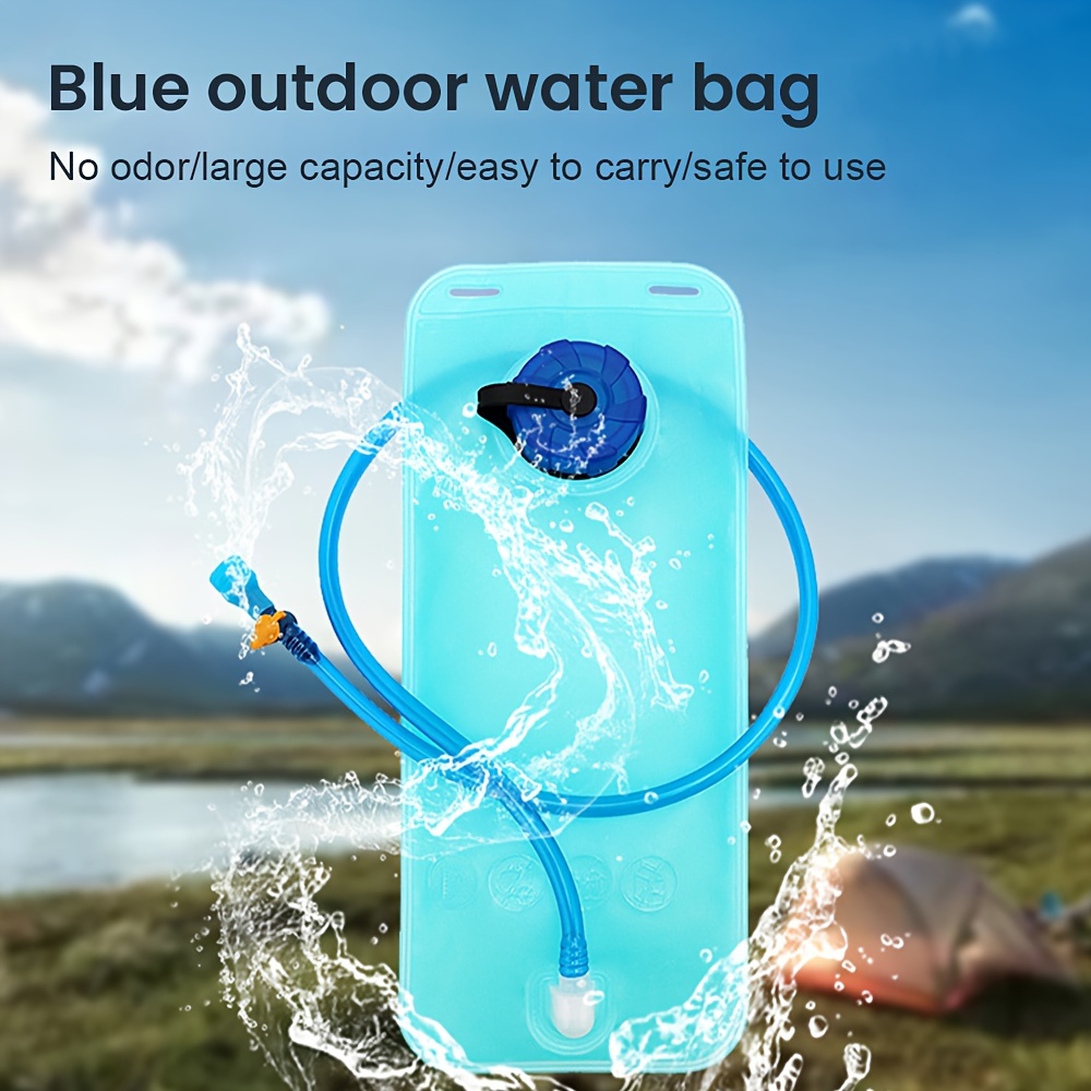 

1pc 1l/2l(33.81oz/67.63oz) Folding Outdoor Water Bag, Portable Leakproof Water Bag, Suitable For Travel, Mountaineering, Cycling, Camping, Picnic