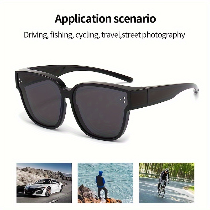 Premium Trendy Cool Fit Over Sunglasses For Glasses Cover With Tr Frame  Polarized Lens For Men Women Outdoor Party Vacation Travel Driving Supplies  Photo Prop - Jewelry & Accessories - Temu