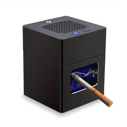 aluminum housing multi functional 3 in 1 smoke ashtray with cigarette lighter and usb rechargeable hepa filter to reduce smoke home or office