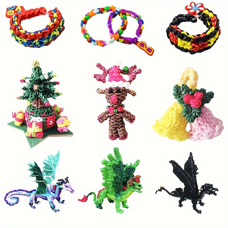 Набор резиночек для плетения браслетов Loom Bands (с крючком, шт) зеленый