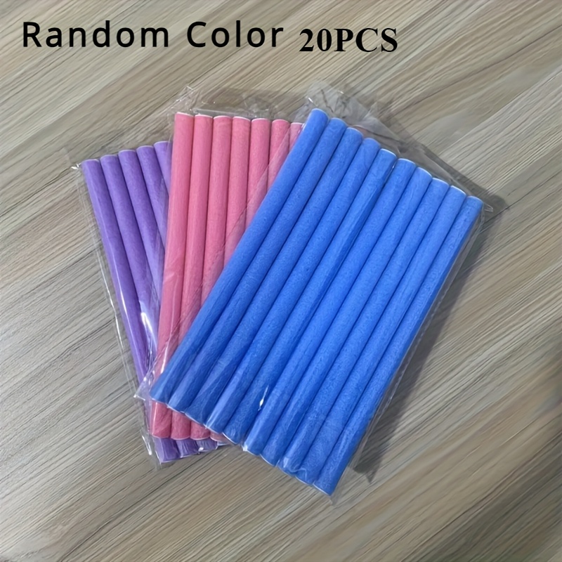 20pcs Random Color/bendy Twist Curling Rods For Easy Styling - Flexible Heatless Hair Rollers