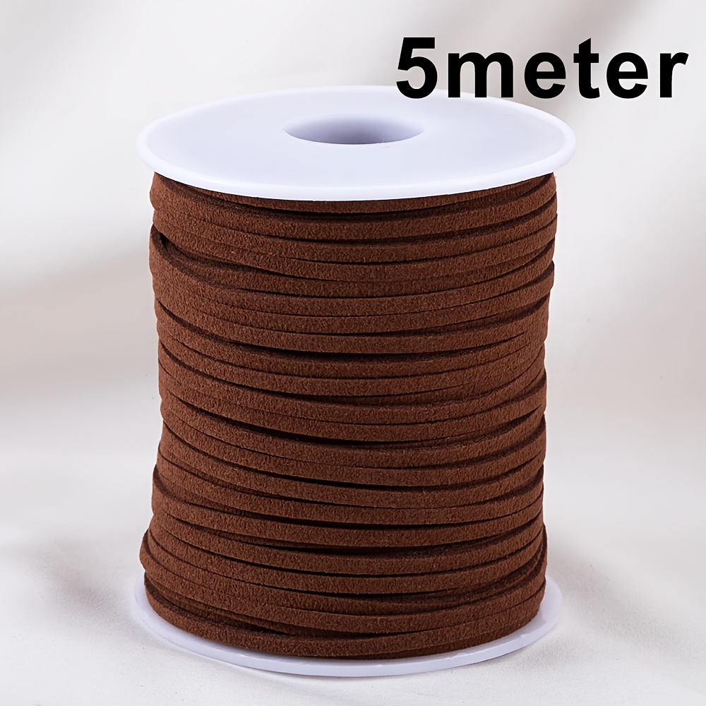 5-meter/roll Black Khaki Suede Cord For Vintage Bracelet Necklace Diy Beading