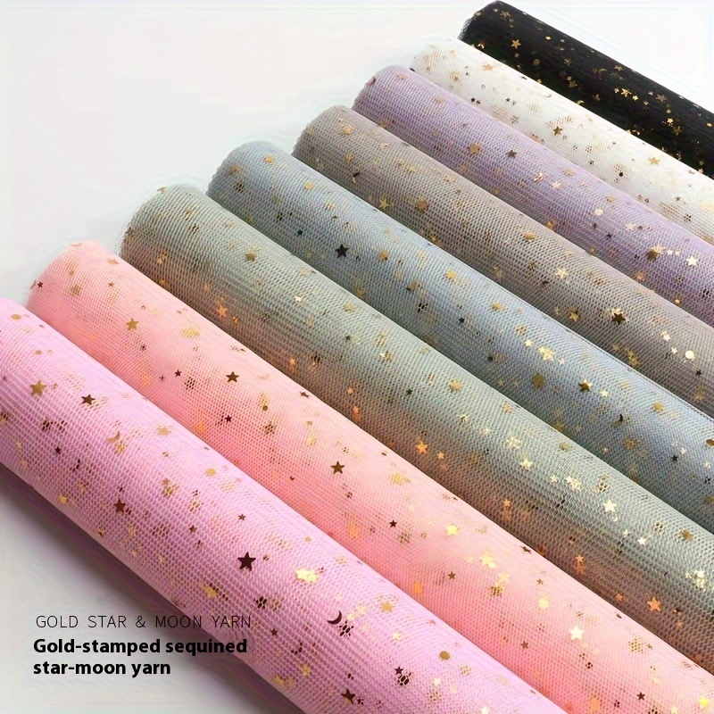 

Sequin Sheer Fabric, 0.5x4.5m - Ideal For Floral Arrangements And Craft Projects