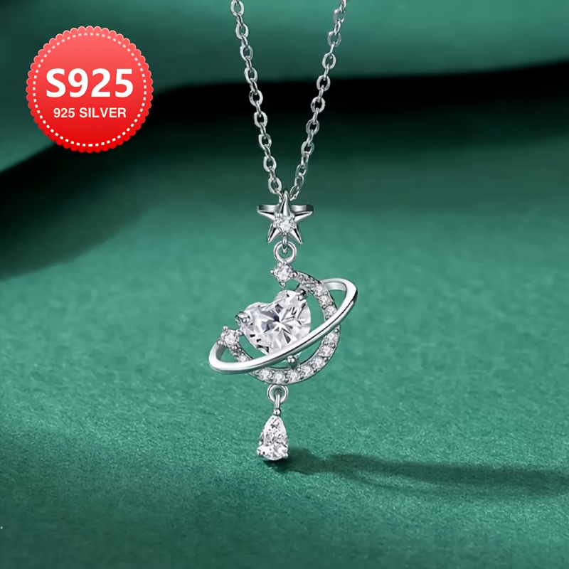 S925 Silver Crescent Necklace — Dreamy Gift for Her