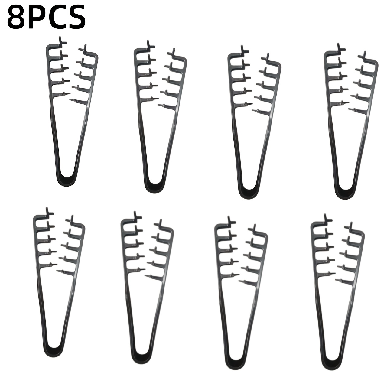 TEMU 8pcs Men's Hair Brushes, Detangling Hair Combs - , Suitable For Straight/wavy/spiral Curls, Men's Haircutting Tools, Barber Styling Combs, Salon