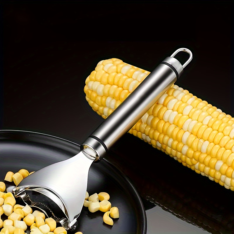 stainless steel corn peeler thresher and separator food grade kitchen gadget for corn shucking and kernel removal