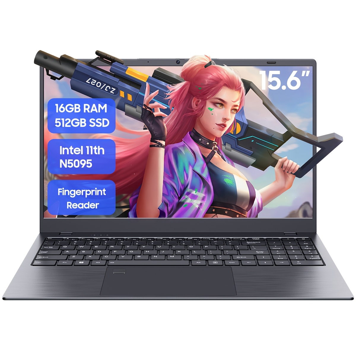 

Ultra-.6" Laptop With 16gb Ddr4 For & 512gb Ssd - Celeron Lake, Fhd Ips 1920x1080 Display, Lightweight Design, Keyboard, Reader, Webcam - Students