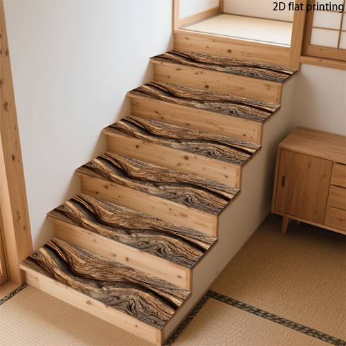 natural wood grain stair treads with non slip rubber base suitable for indoor outdoor use machine washable carpeted step protection mats modern wood decor for stairs suitable for diatomite 2d flat