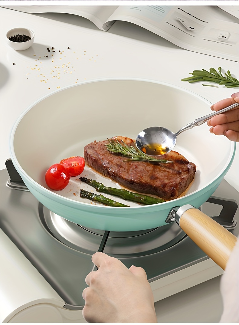 elegant ceramic frying pan with silky non stick coating     details 5