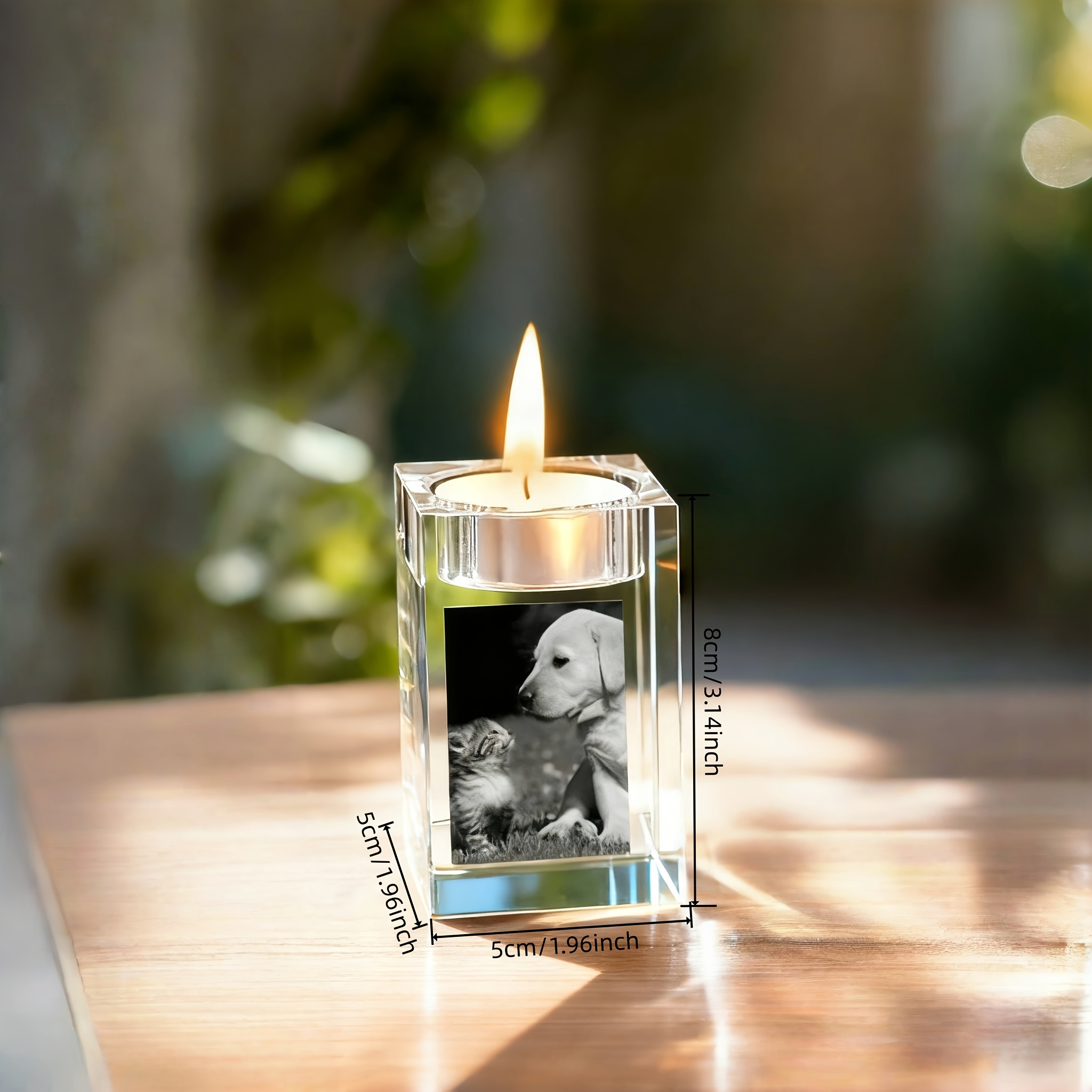 TEMU Personalized Laser-engraved Glass Holders Customized With Photos, Names, And Text Displays. Are Suitable For Birthdays, Weddings, Anniversaries,