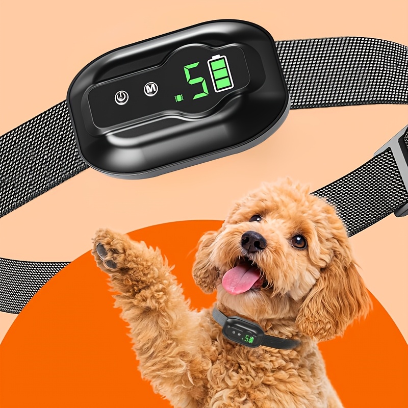 TEMU Dog Bark Stop Collar, Sound And Vibration Control, 5-level Sensitivity, .0 Bark Recognition, Usb Rechargeable Sleep, Alert, Humane Training For