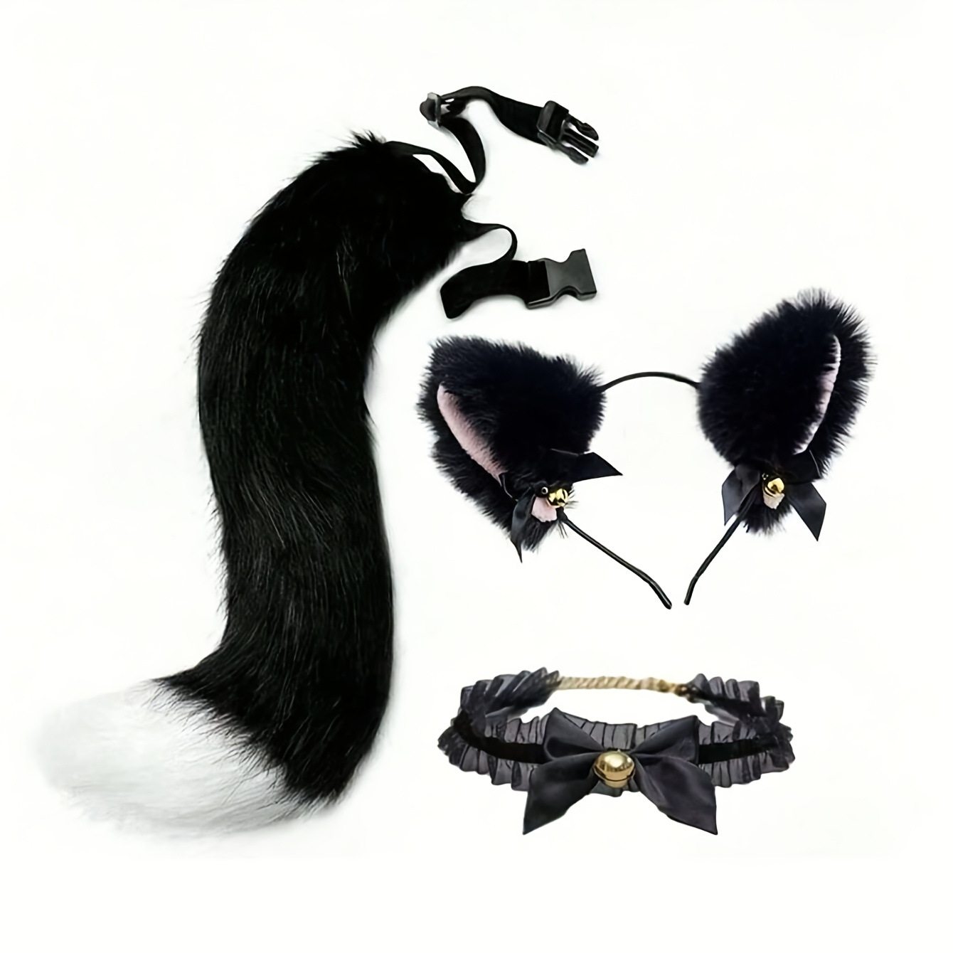 TEMU Nouveau Ensemble de Costume de Fête pour Femmes, Tendance, Temperament, Performance Polyvalente, Spectacle, Soirée, Coiffure pour Halloween