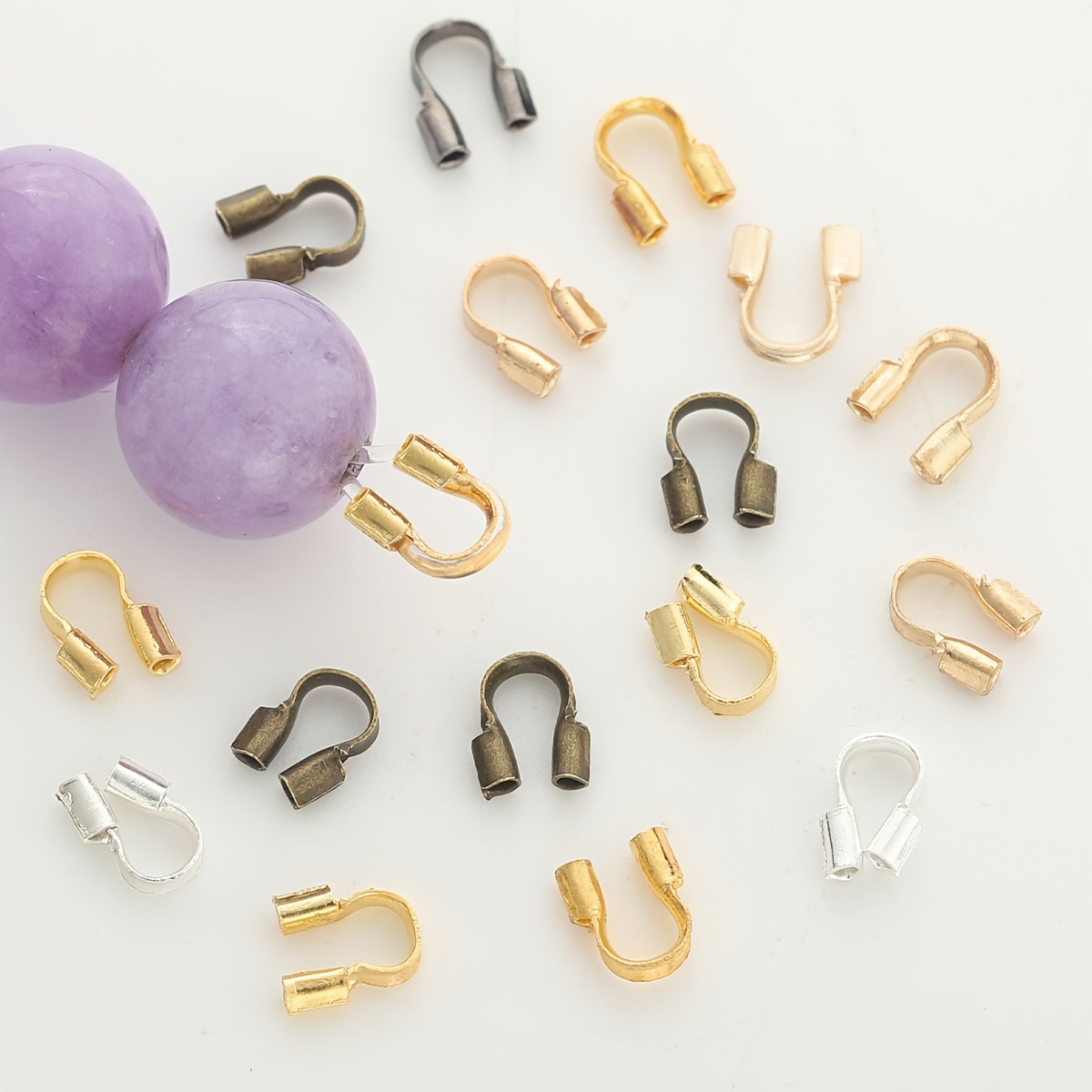 105pcs U-Shaped Mixed Color Line Clasps for DIY Projects
