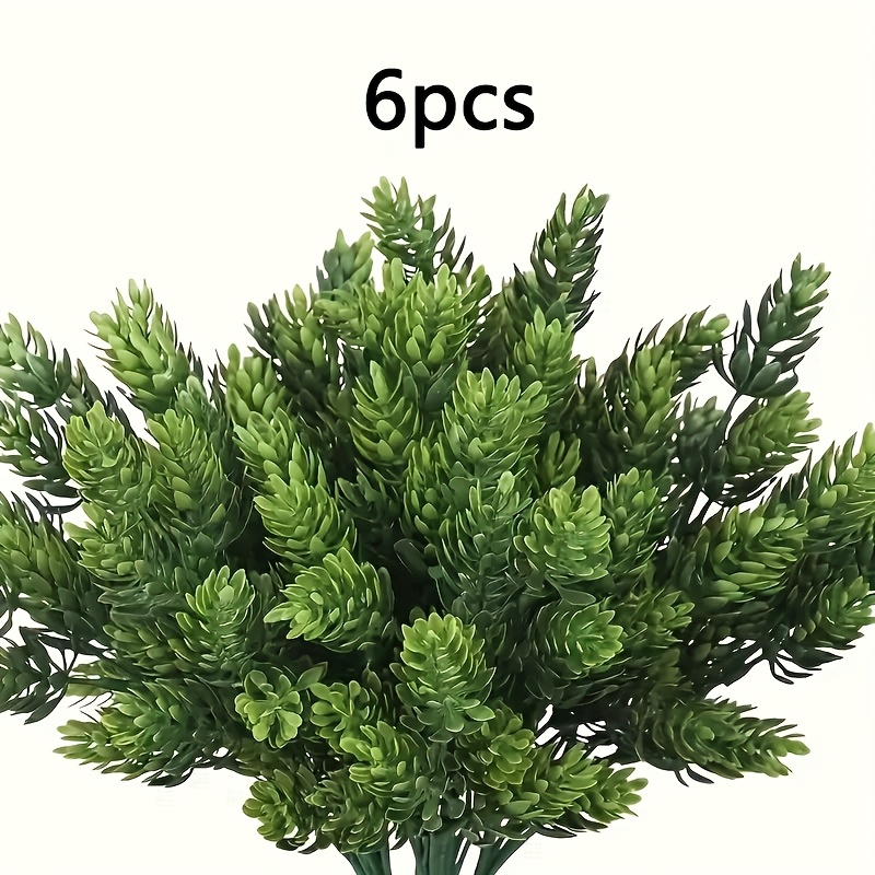 6 Bundles Of Lifelike Artificial Conifer Trees - Perfect For Indoor Staircases Or Living Rooms And Outdoor Planter Decorations, Embellishments, And Reused, Perfect For Anniversaries And Other Holidays