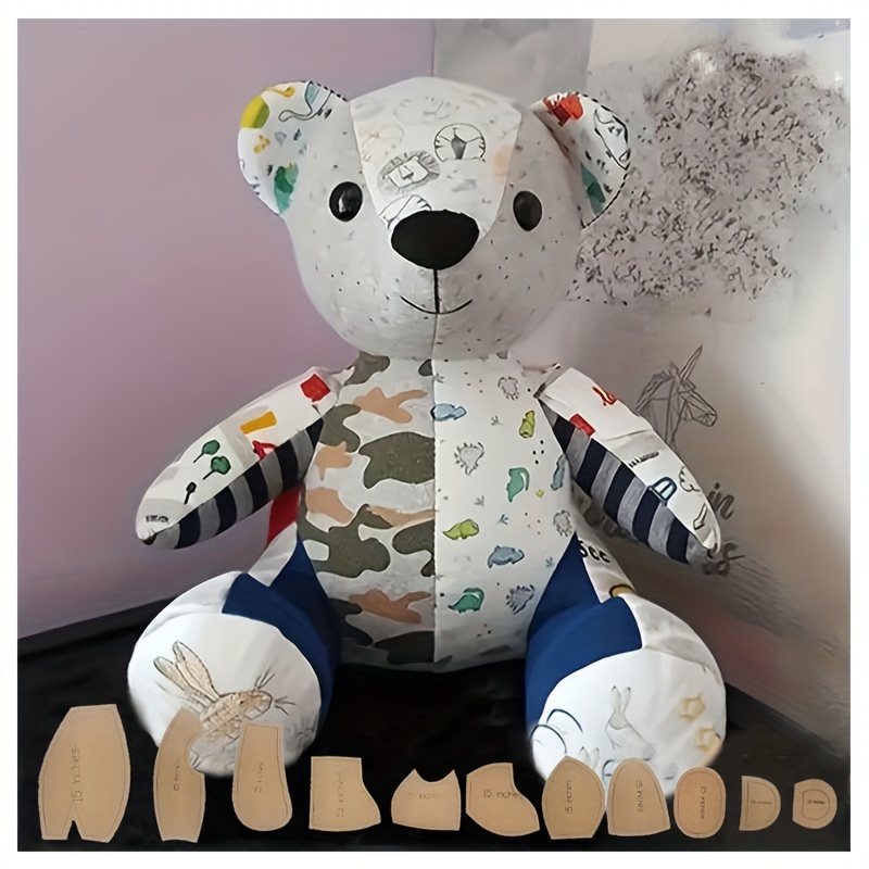 

Diy Memory Bear Sewing Kit - Creative Kraft Paper Template With Ruler, Instruction Manual Included - Perfect For Ages 14+ Memory Bear Template Acrylic For Sewing Templates For Sewing Toys