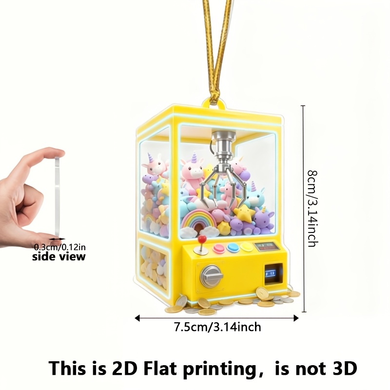 TEMU 2d Flat 1pc Claw Acrylic Hanging Ornament, Suitable For Birthdays, Holidays, Parties, And Home Decoration, Used As Decoration For Backpacks,