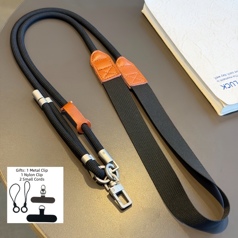 2026 Upgraded Woven Crossbody Phone Strap With Adjustable Length, Neck-friendly Wide And Thick Strap, High-end Metal , Soft Neck Pouch Chain, Versatile Neck Strap