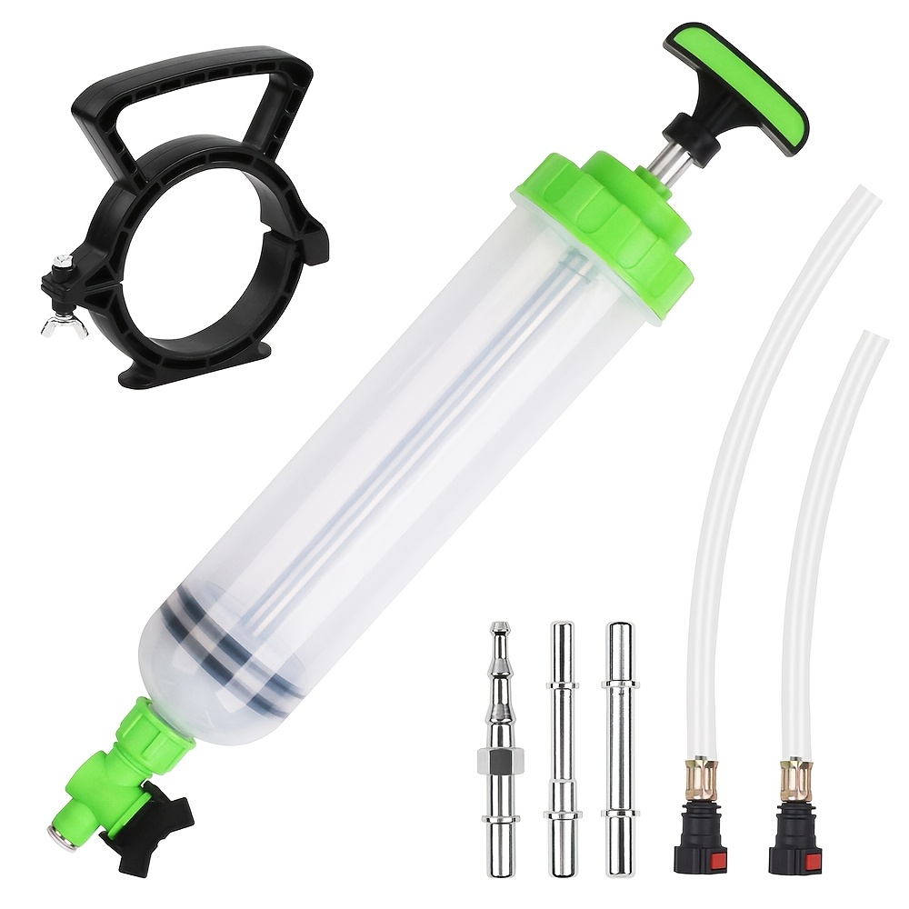 TEMU Garden Tools 1500cc Fluid Extractor , Manual Suction Vacuum For Fuel Transfer, Durable Carbon Steel Shaft, Dual Rubber Sealing, With Of Adapters
