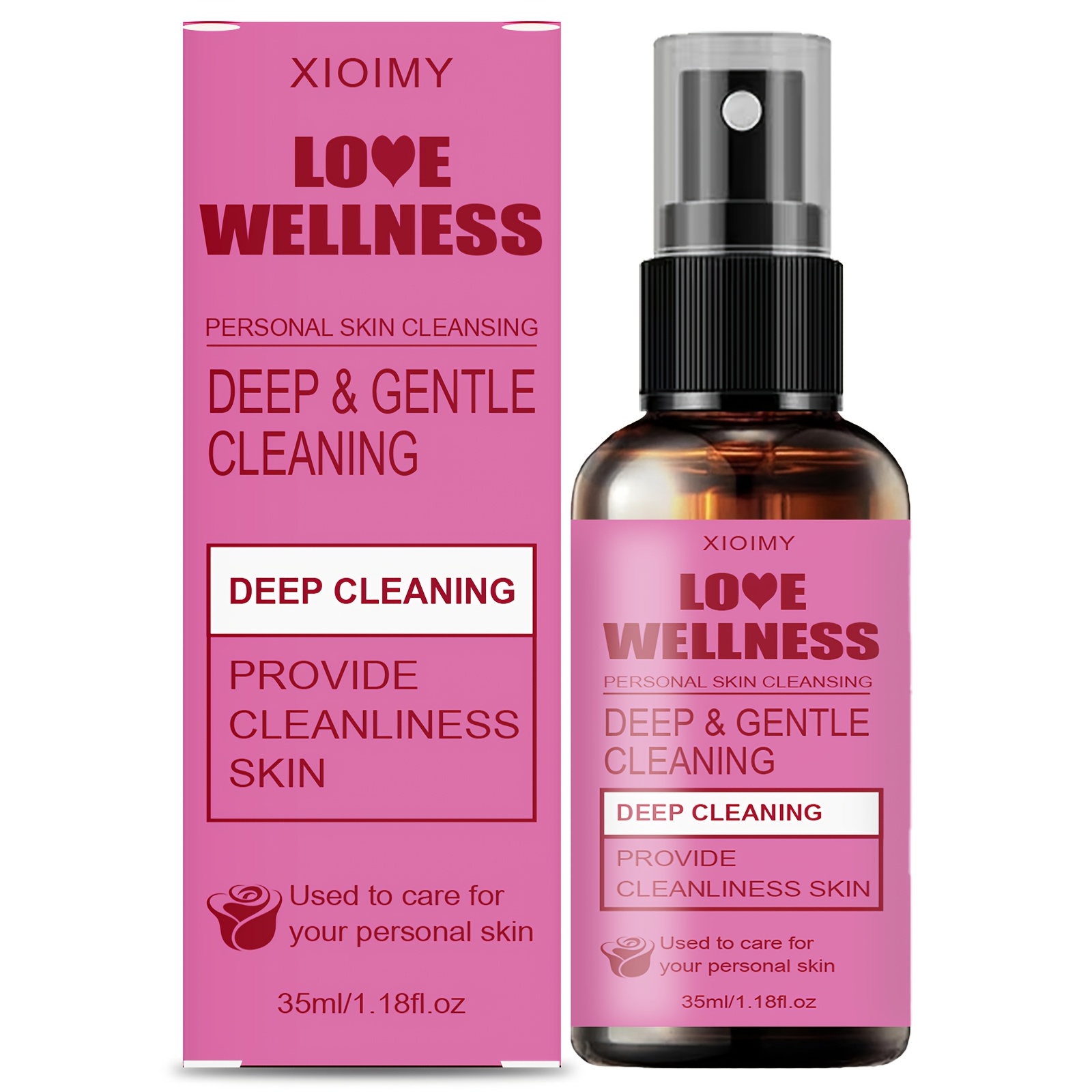 Image of Women's Intimate 35ml, Rose Extract And Vitamin E, Cleansing And Moisturizing | Convenient And Hygienic Spray Design, | Gentle Formula For Intimate Skin