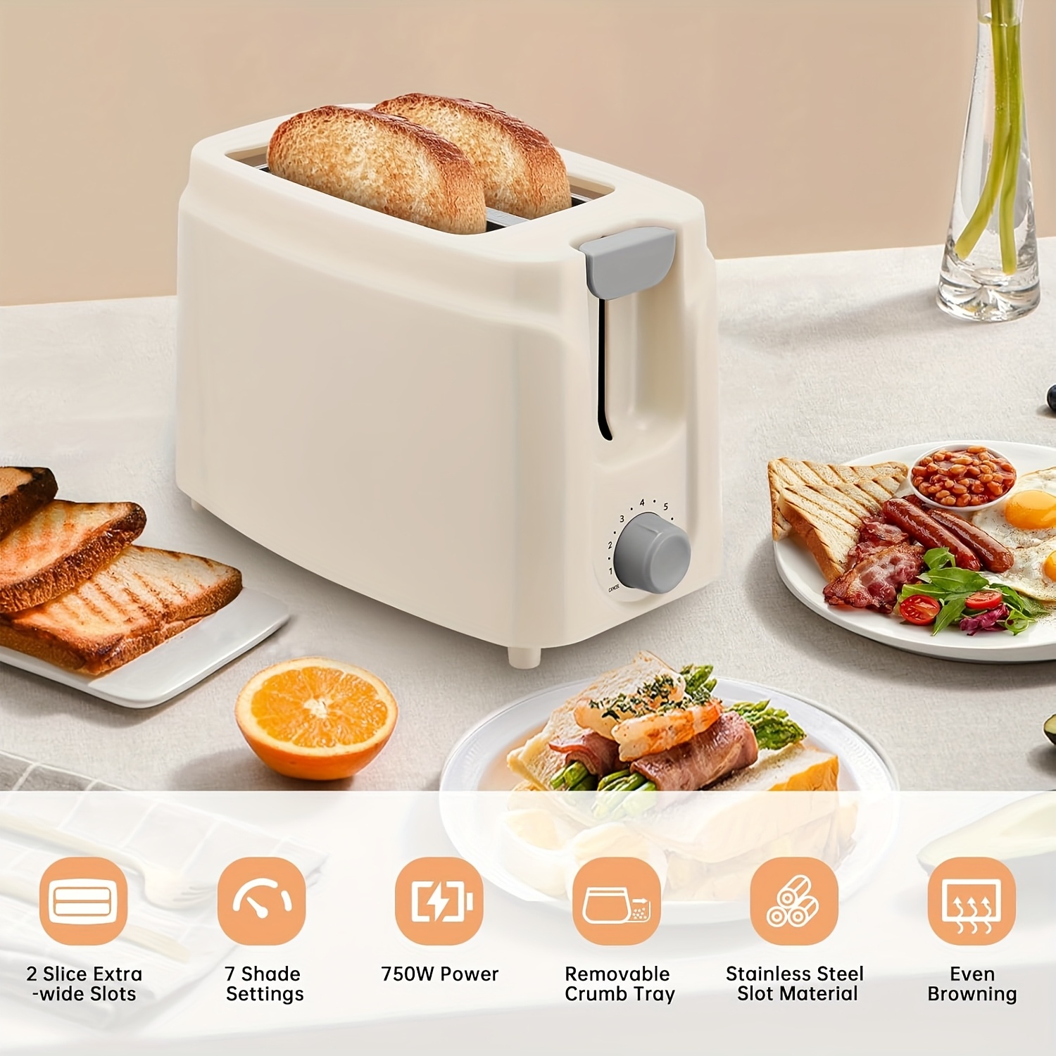 Beautiful Toaster With Touch Activated Display Beautiful Slice ...