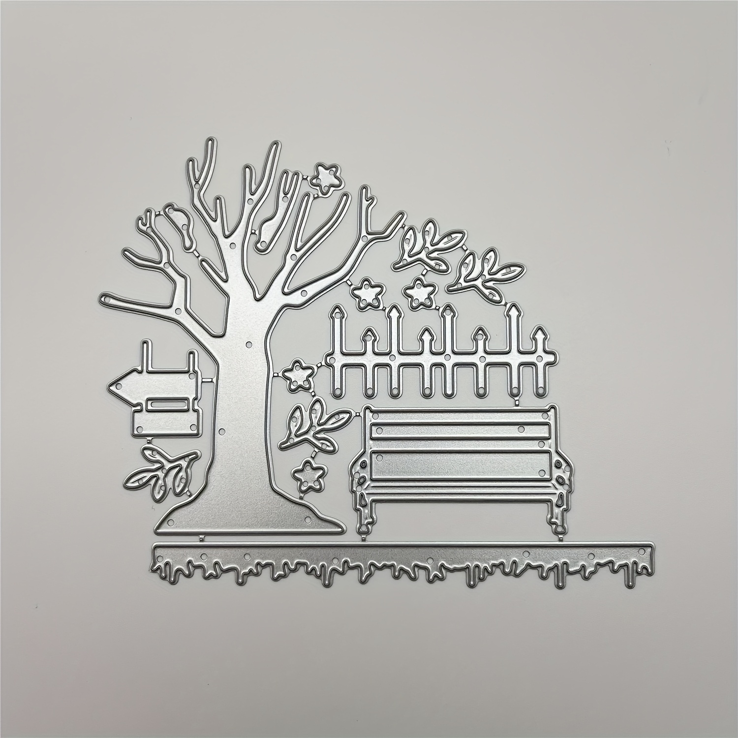 Image of 1pc Creative Fall Tree Of Life Metal Cutting Dies For Card Making, Scrapbooking, And Paper Decoration For Journals, Greeting Cards, Wedding Crafts, And Projects