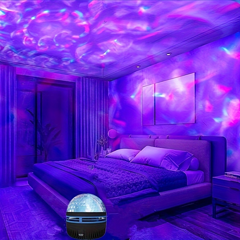 Star Projector,Galaxy Projector,Ocean Wave Projector,Water Light Projector  for Bedroom Night Light Projector,Water Lamp for Kids Adults Gaming Room, H