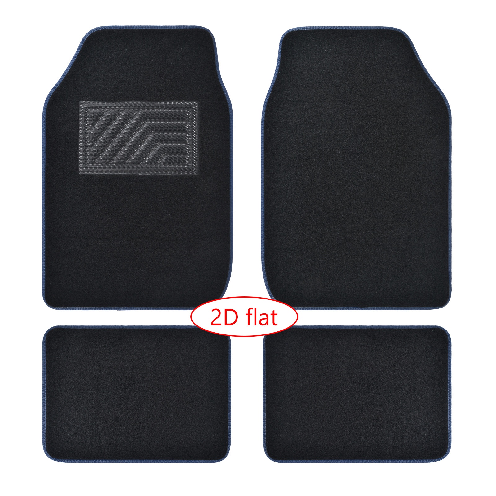Image of 4pcs Universal Car Floor Mats, Universal Size Car Floor Mats, Car Front & Rear Seat Floor Mats, Car Interior Accessories