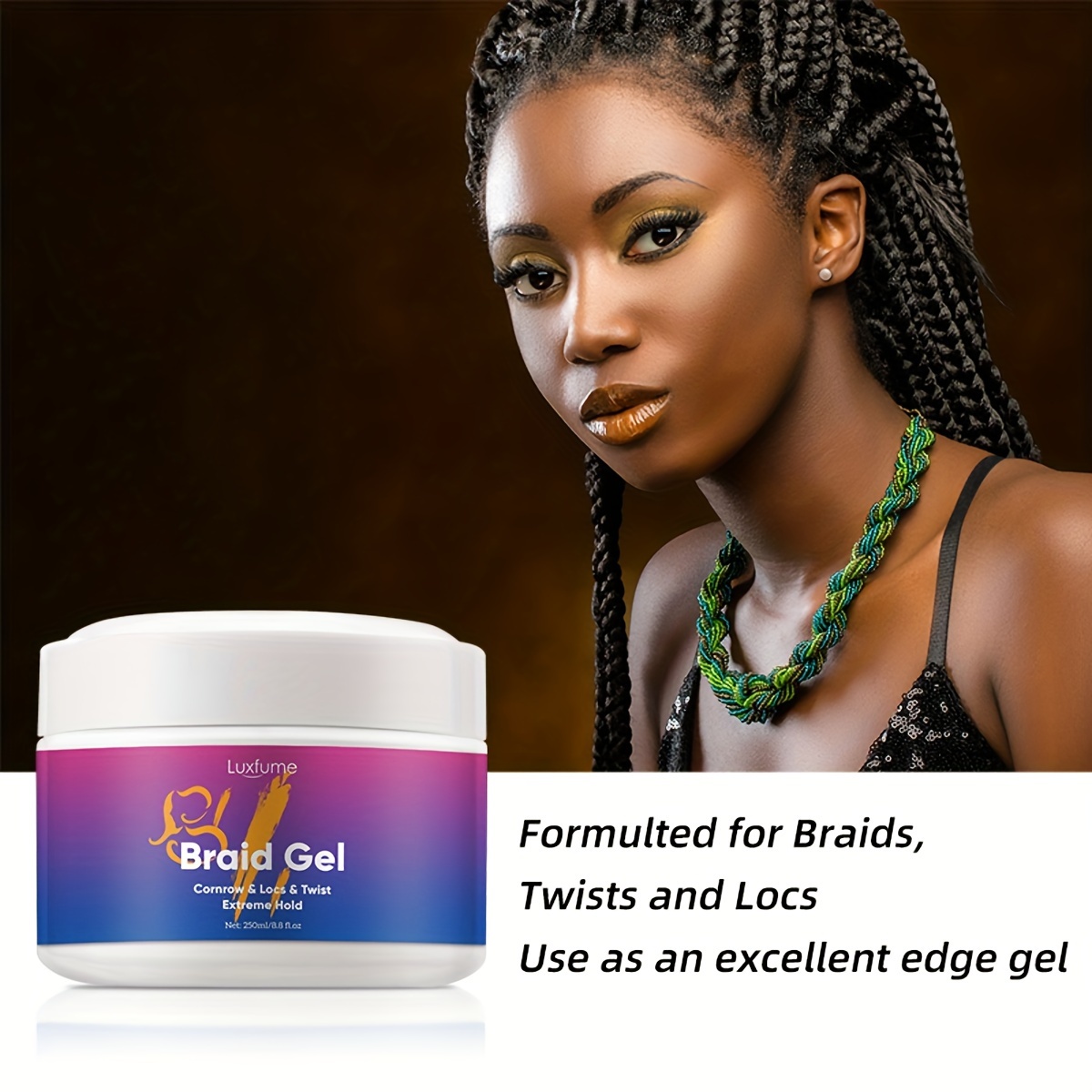 hair braid gel cornrow locs twist style moisturizing and strengthening formula give dreadlocks a natural and healthy details 2
