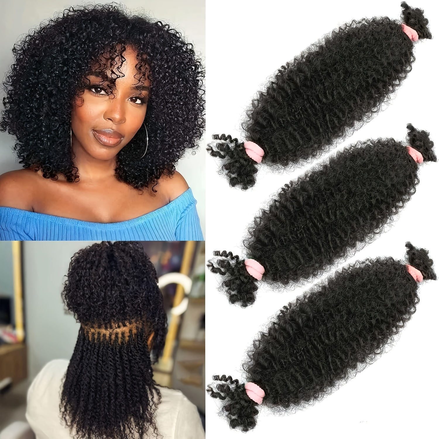 TEMU 3 Packs Twist Braiding Hair Suitable For Distressed Locs, Pre-separated Spring Twist Extensions With Texture For Dreadlock Maintenance & ,