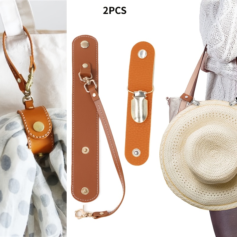 TEMU 2pcs Travel Multi-functional Set (hat Clip And Scarf Clip) | Fixes Straw Hats/scarves/bags – , Suitable For Backpacks, Handbags, And Belts –