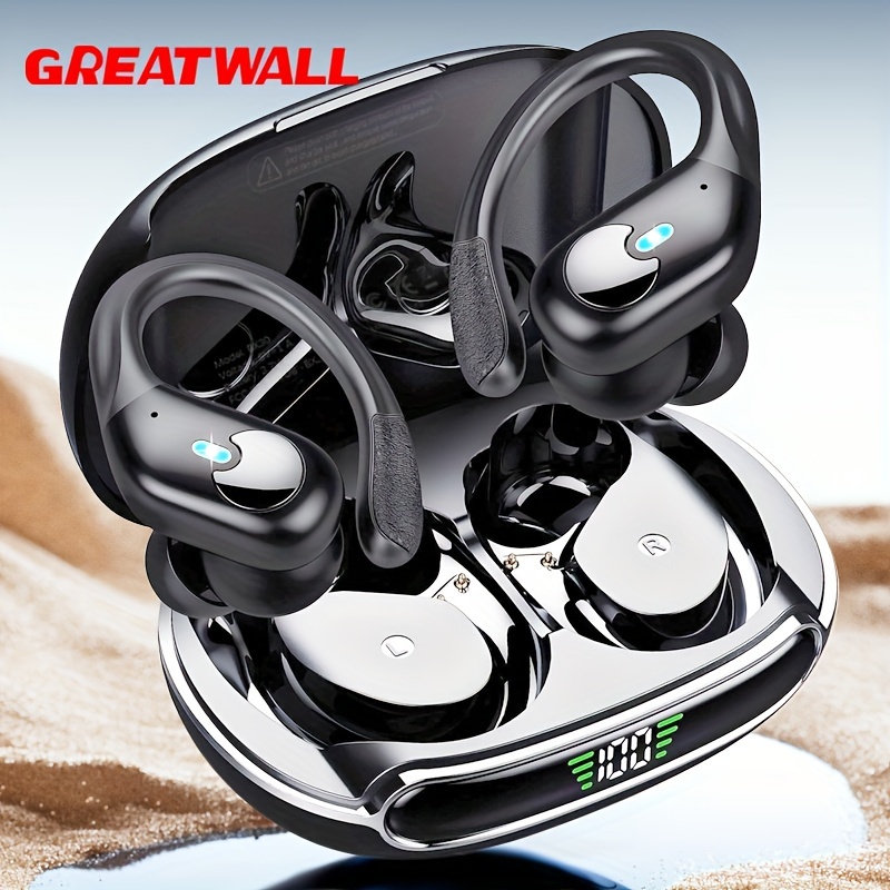 

Greatwall Wireless Earphones Tws Headphones Hifi Music Stereo Sport Noise Reduction Headset Charging Box Power Display With Mic Led Display Hd Call Earbuds