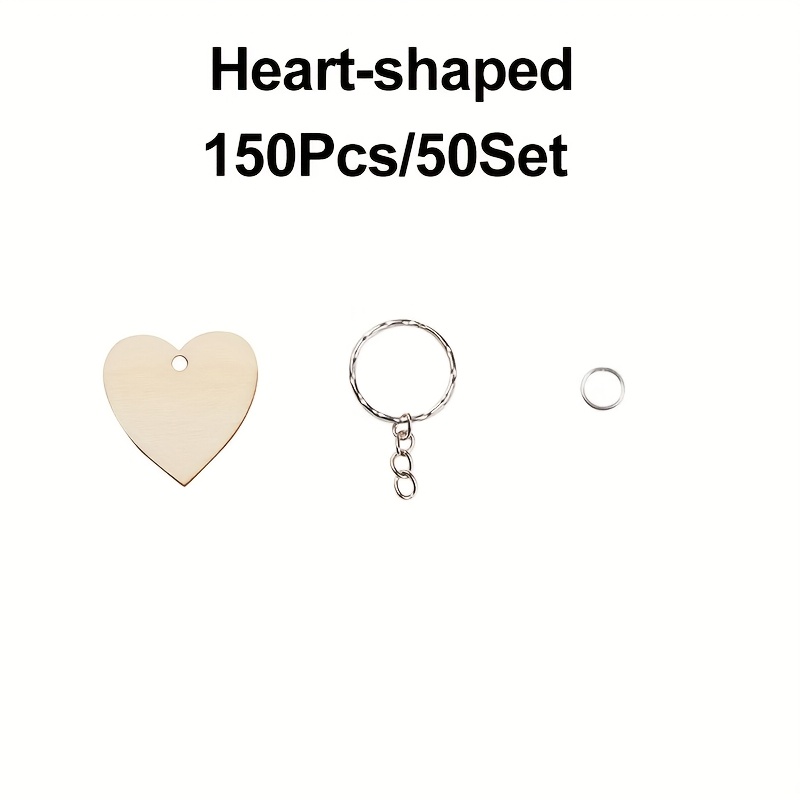 Image of 150pcs/50 Sets Wooden Tags, Rectangular Wooden Tags, With Hand-painted Patterns, , Wooden Tags, Keychains, Wooden Pendants, Halloween, Christmas, Holiday Gifts, Clothing, Bags, Pendants