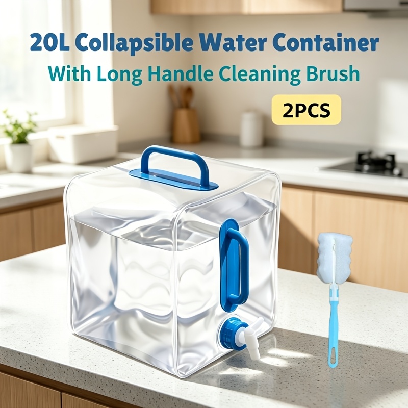 20L Portable Collapsible Water Bag with Cleaning Brush