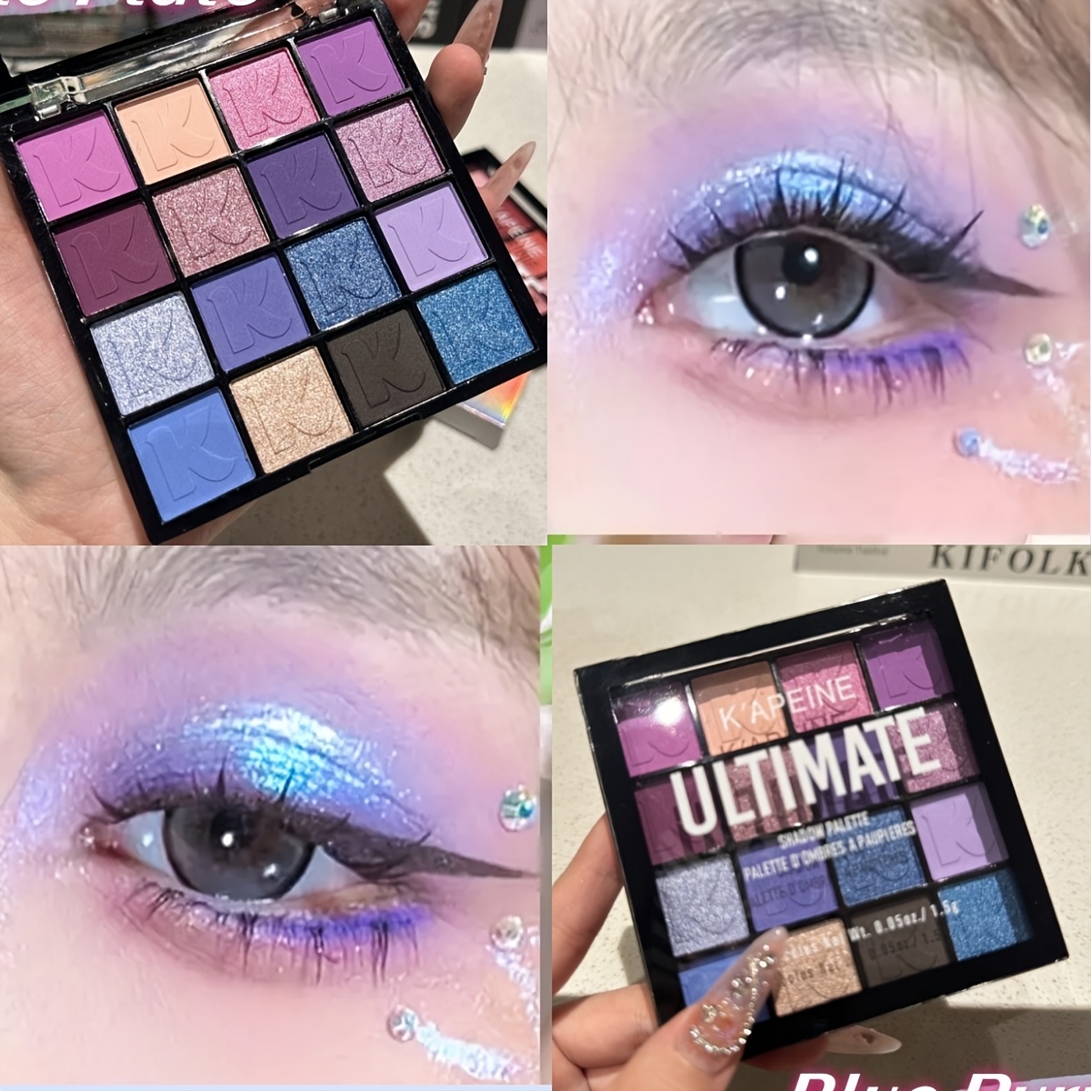 kapeine 16 färgers ögonskuggspalett matta skimrande - Temu Sweden